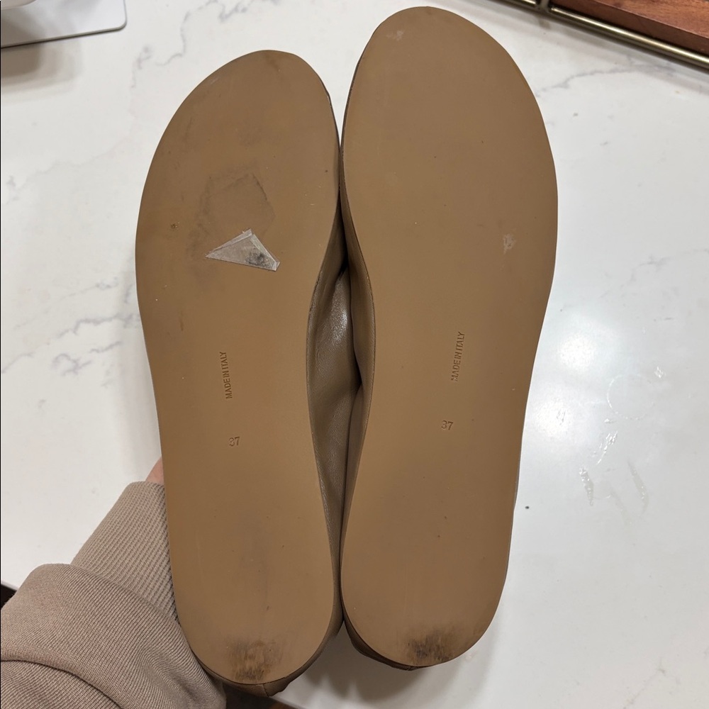 The Row Women's Brown Leather Flats - Picture 5 of 7
